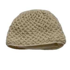SIJJL cream wool- crochet beanie
